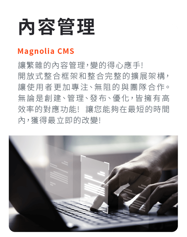 解決方案與產品：Magnolia CMS內容管理